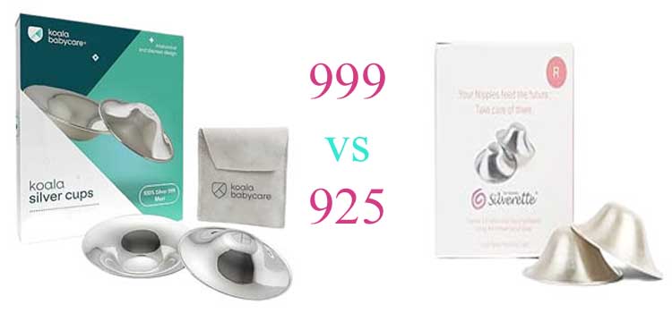 999 vs 925 silver nursing cups