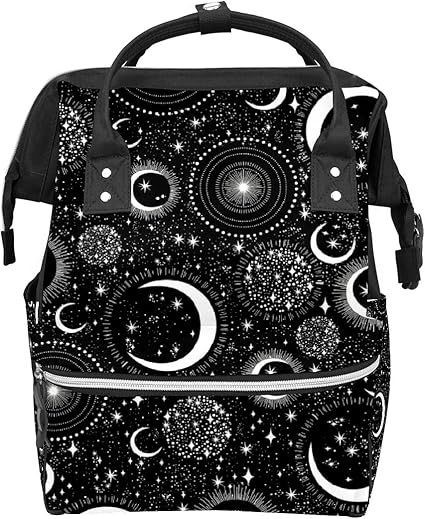 Gothic Moon Stars Boho Diaper Bag